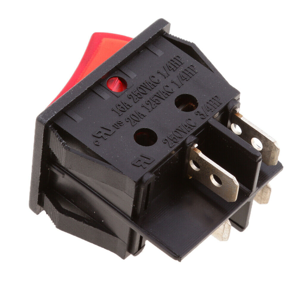 2Pcs AC 20A/250V 4 Pin On/Off SPDT Rocker Switches Universal Fit for Car, Auto,
