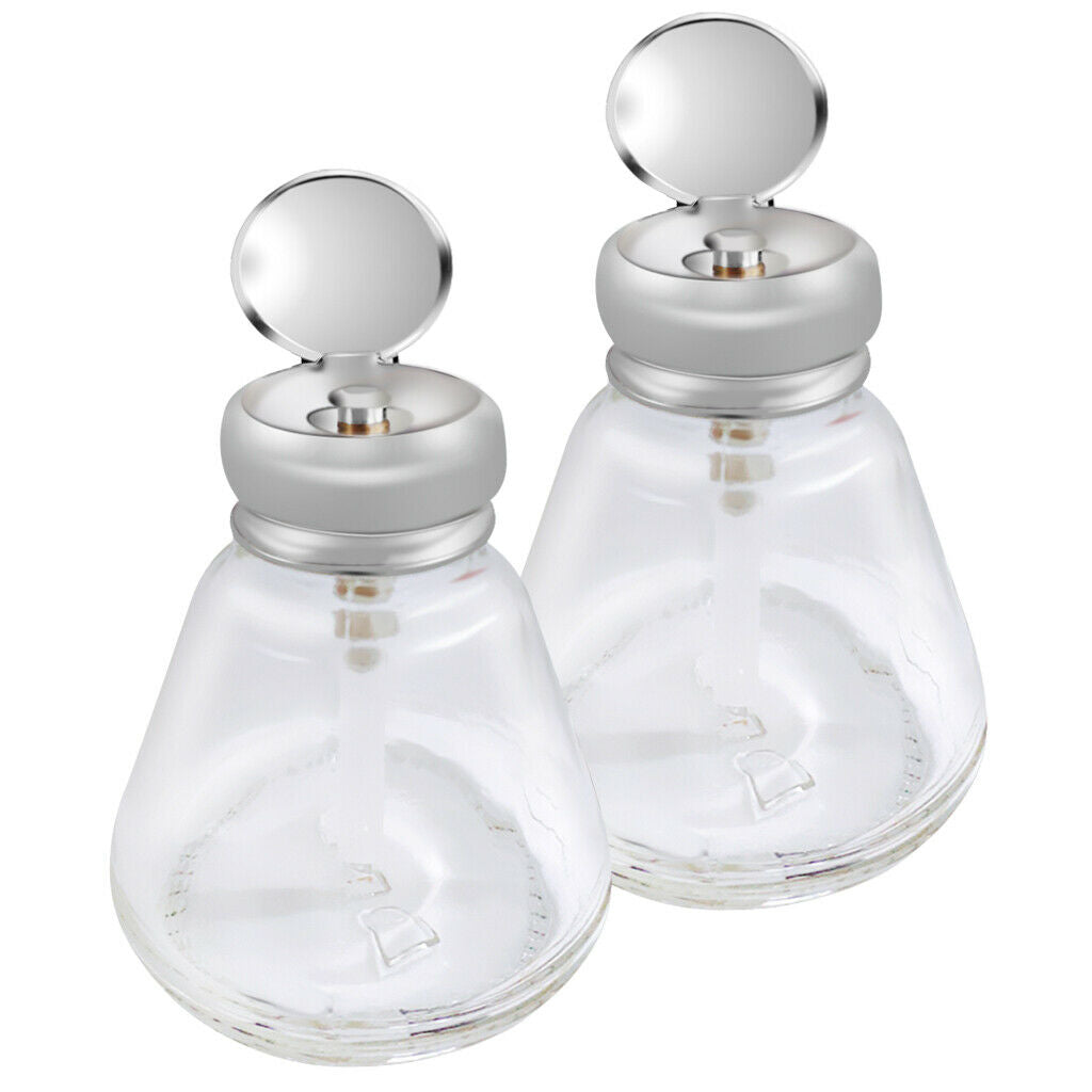 2 pieces empty glass dispenser pump bottle press bottles for cleaner,