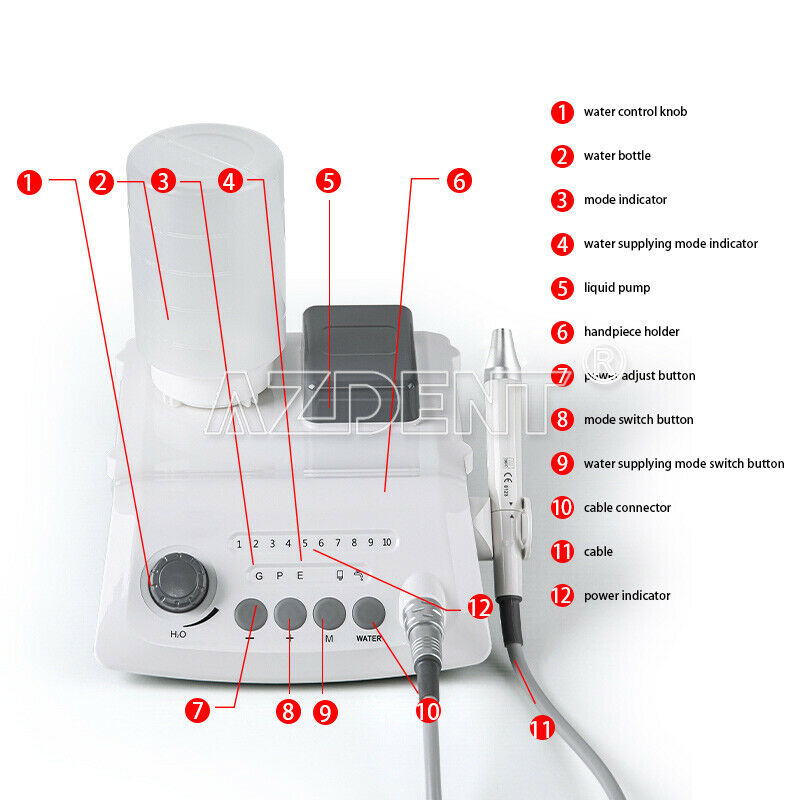 Dental VRN Ultrasonic Scaler LED Detachable Handpiece Scaling Perio Endo Scaler