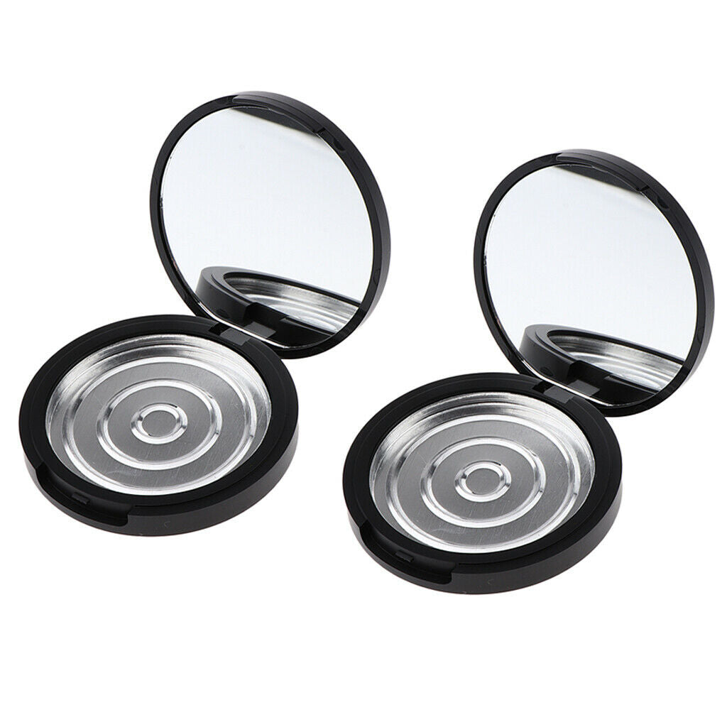 2X Empty Powder Cases Face Powder Blusher Makeup Cosmetics Jars Containers