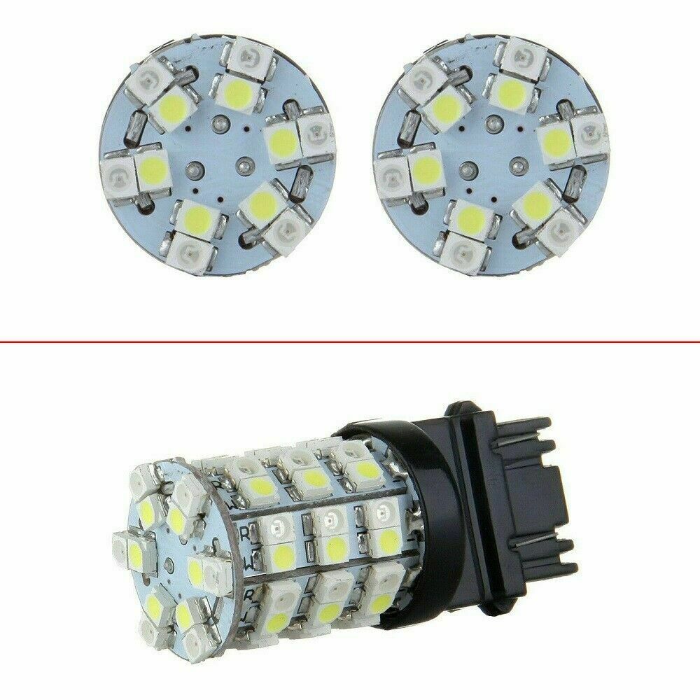 2X 3157 SMD LED Turn Signal Lights Bulbs White Amber Switchback Lamp Dual Color