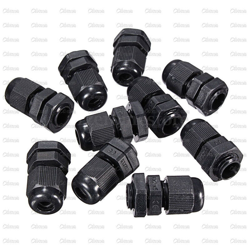 20PCS Waterproof Fixing Gland Connector PG7 for 3.5-6mm Dia Cable Wire New