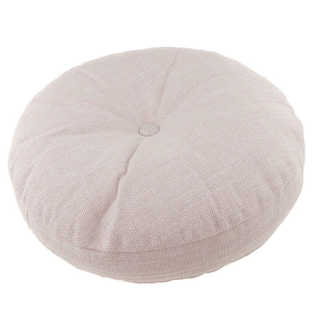 Japanese Futon Style Round Cushion Sofa Tatami Seat Pad Off White