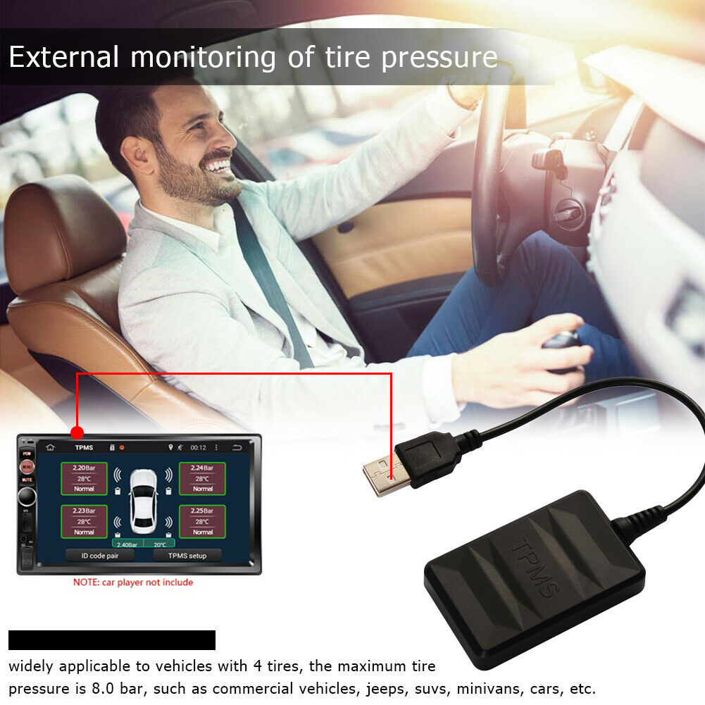 TY06N USB Android TPMS External Sensor Car Auto Tire Pressure Monitoring System