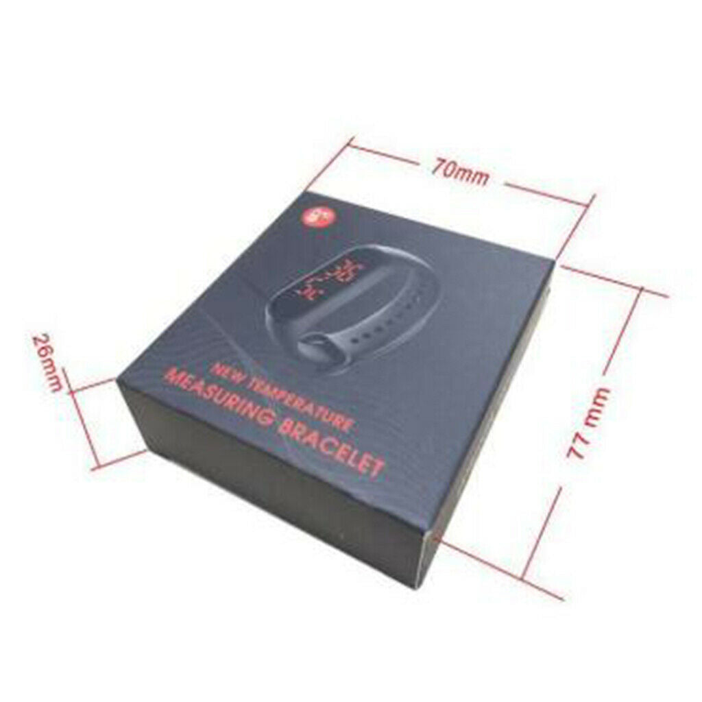 Temperature Measurement Wristband Bracelet Smart Watch LED Screen Outdoors