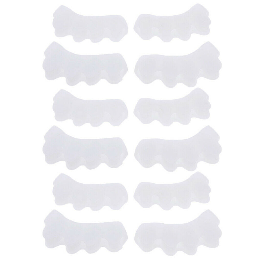 6Pairs Silicone Toe Stretchers Separators Bunion Protectors Men Women White
