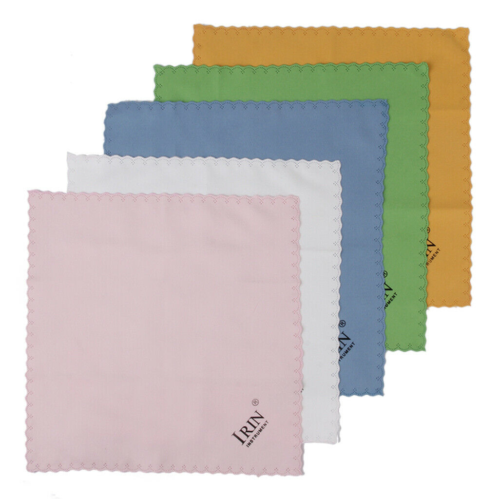 5x Cleaning Cloth For Musical Instruments Remove Fingerprint, Dirt, Dust