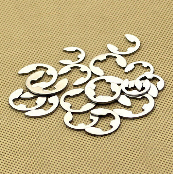 100Pcs 6mm Stainless Steel E-Clip / Snap Ring / Circlip