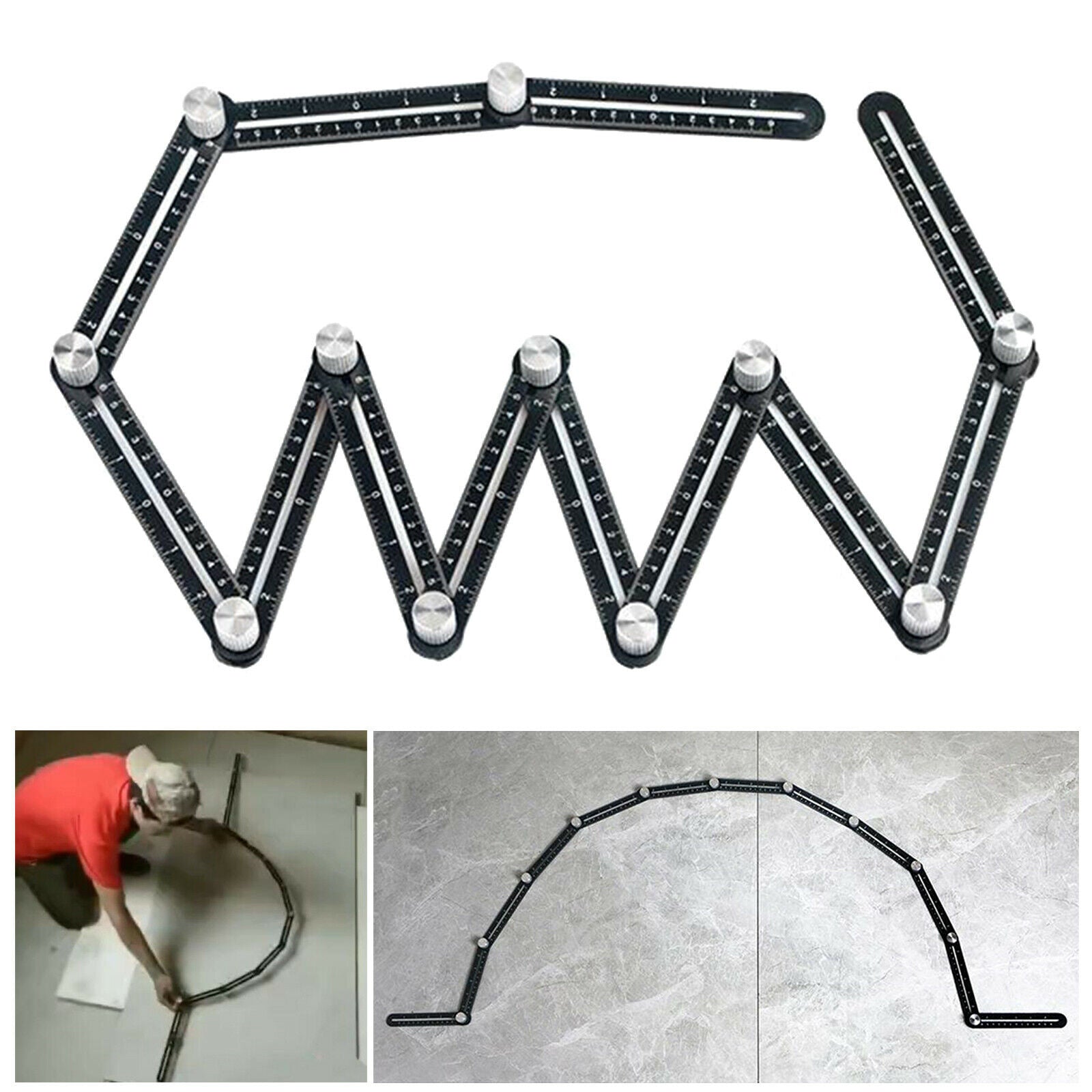 Multi Angle Measuring Ruler 12-Sided Angle Finder Template Positioning Tool