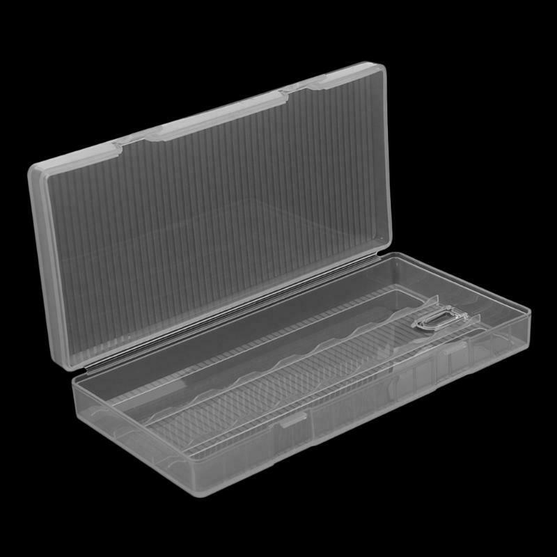 Portable Clear Hard PP Case Holder Storage Box With Hook For 8x 18650 Battery