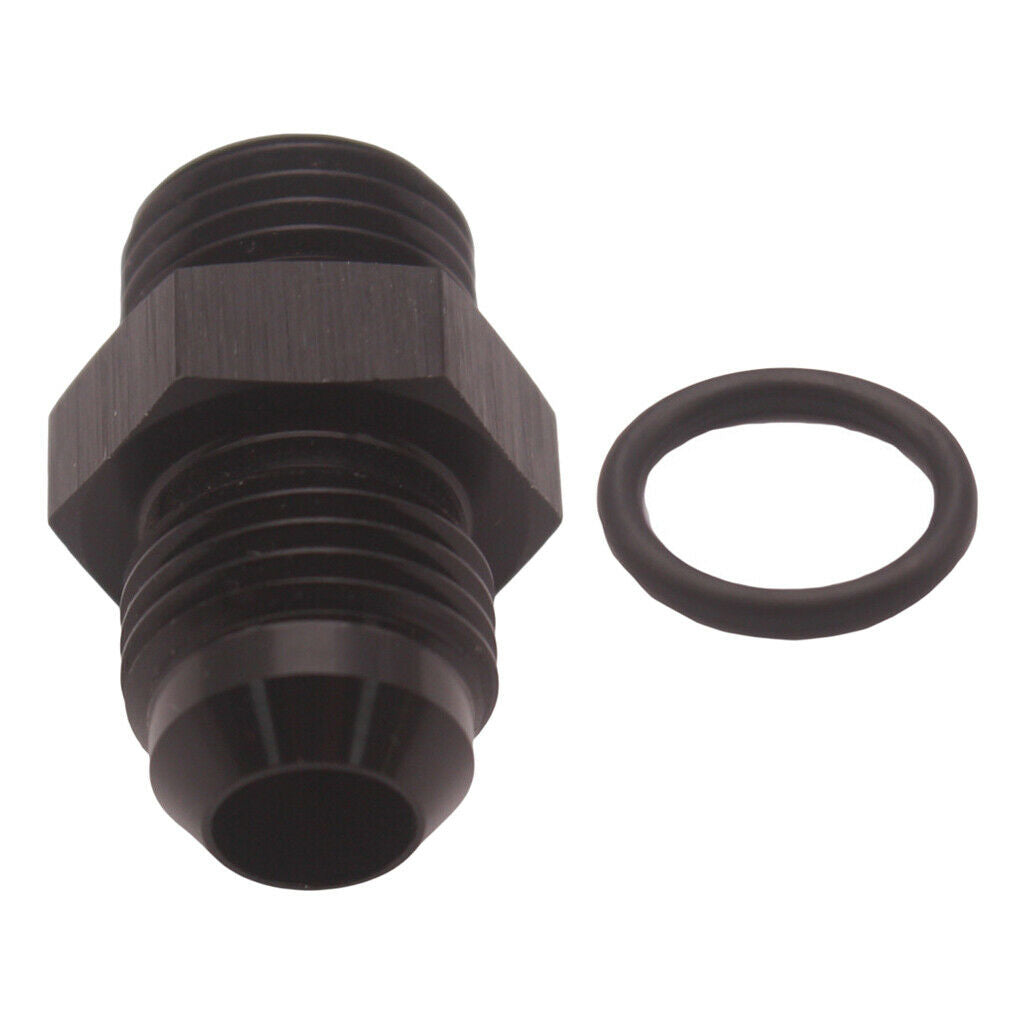 Aluminum ORB-6 O- Boss AN6 6AN To AN6 6AN Male Adapter Fitting Black
