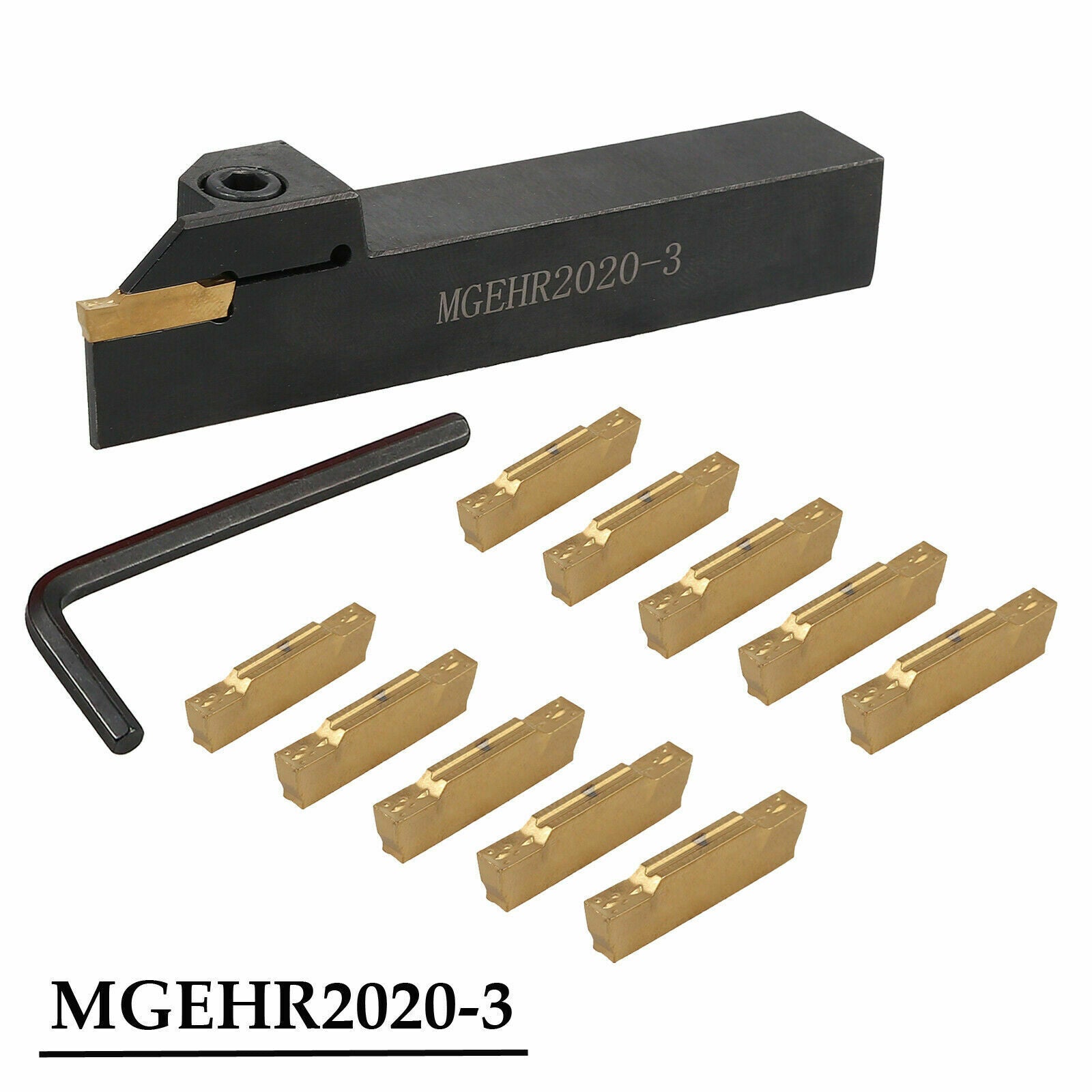 MGEHR2020-3 Lathe Grooving Parting Cutter Tool Holder + MGMN300-M 3mm Inserts