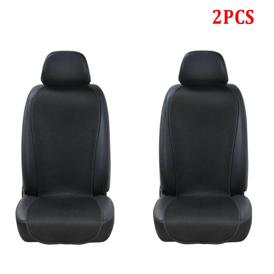 2pcs Front Seat Cover Ice Silk Breathable Cushion Mat Universal Four Seasons