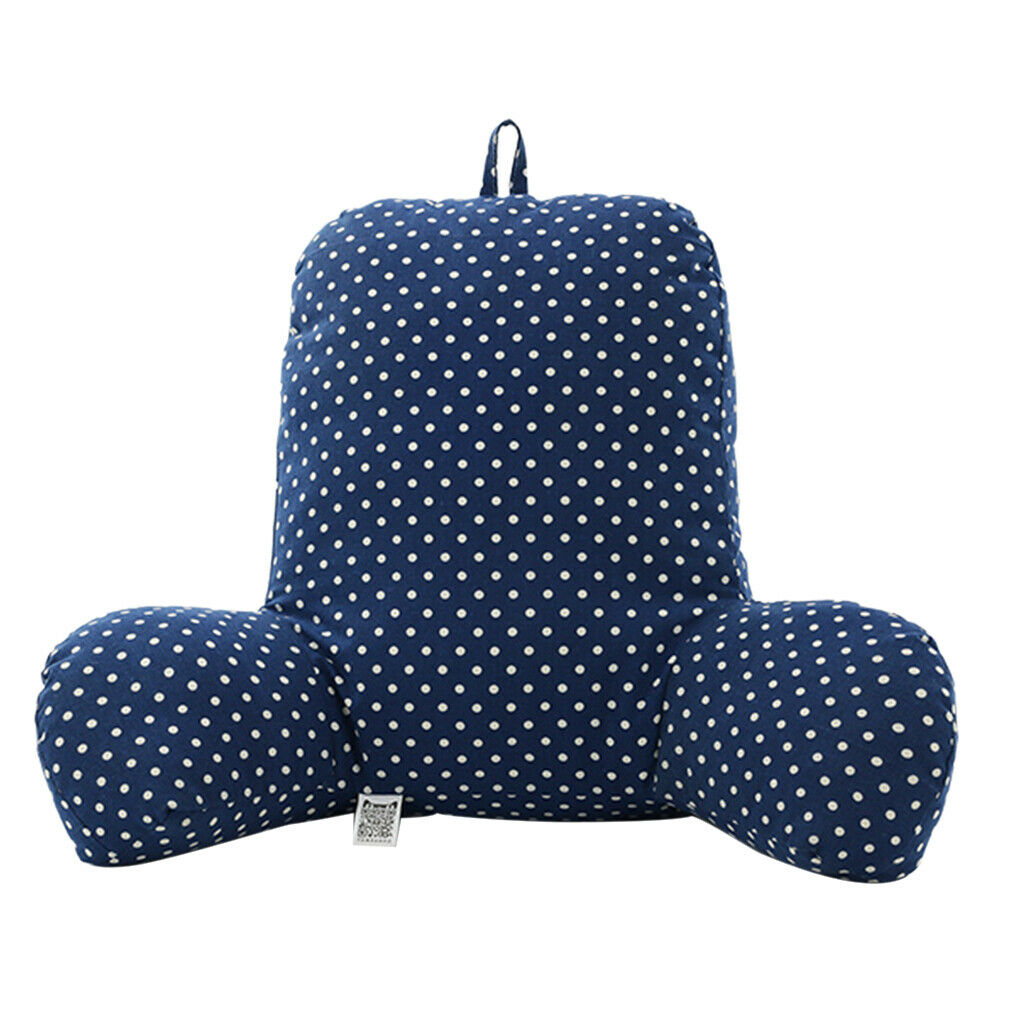 Back Support Bed Rest Reading Pillow TV Lounger Chair Backrest Cushion Blue