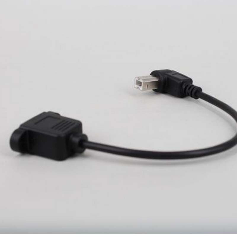 1X 90 degree USB2.0 Female to Printer Scanner B Male Cable Cord Lead&Screw Lock