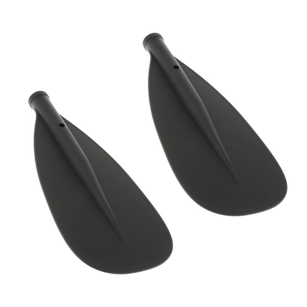 Lots 2 Solid Kayak Paddle Leaf Blades fits 30mm Shaft Black Symmetrical