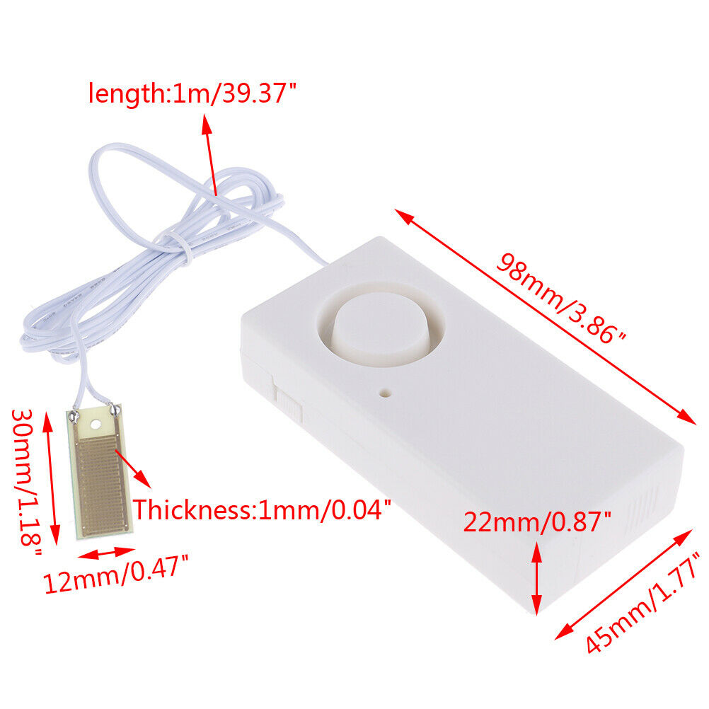 Water Leakage Alarm Detector 120dB Water Leak Sensors Flood Alert Overflow Alarm