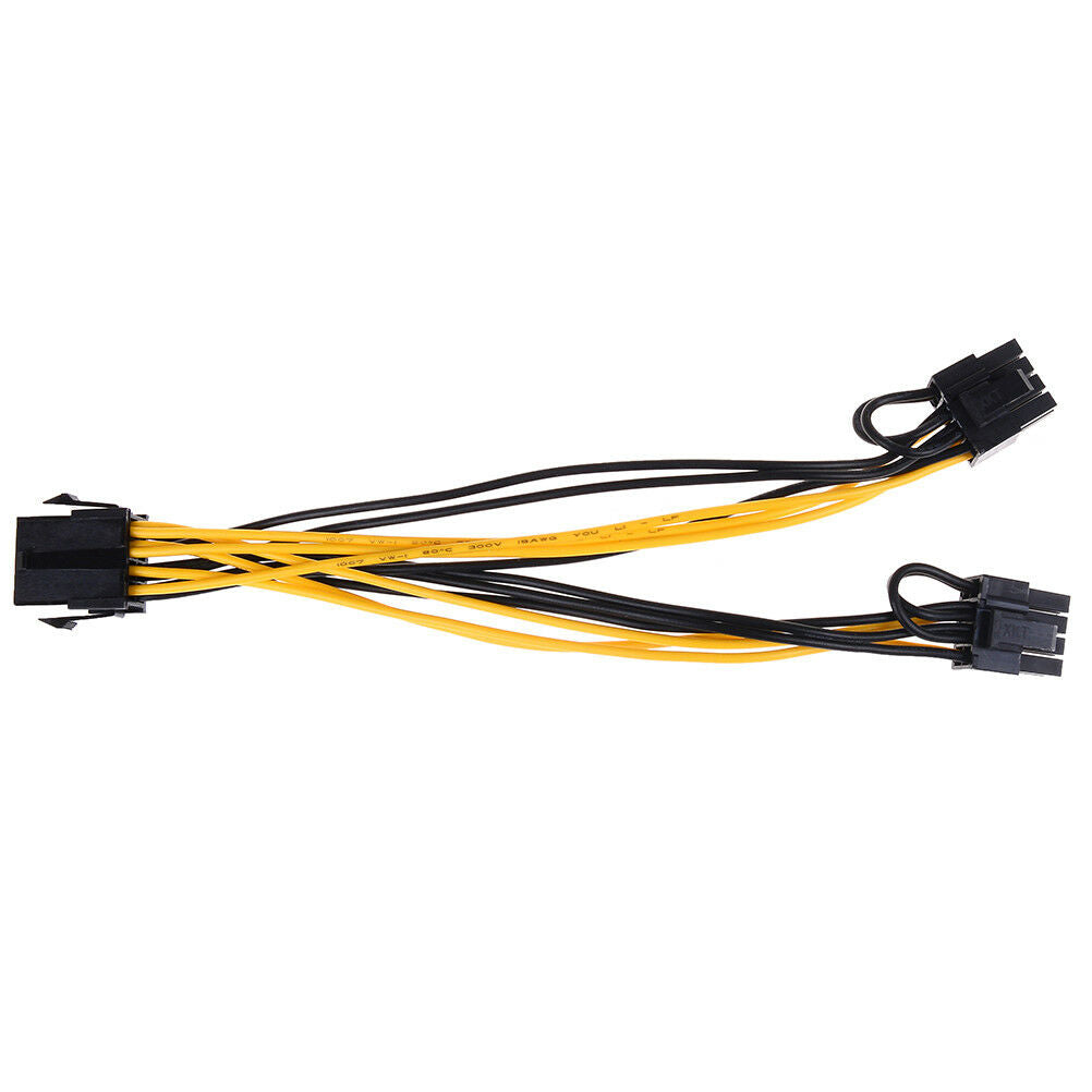 1Pc 8-pin to dual 8 pin 2x (6pin+2Pin) graphic video card power splitter .l8