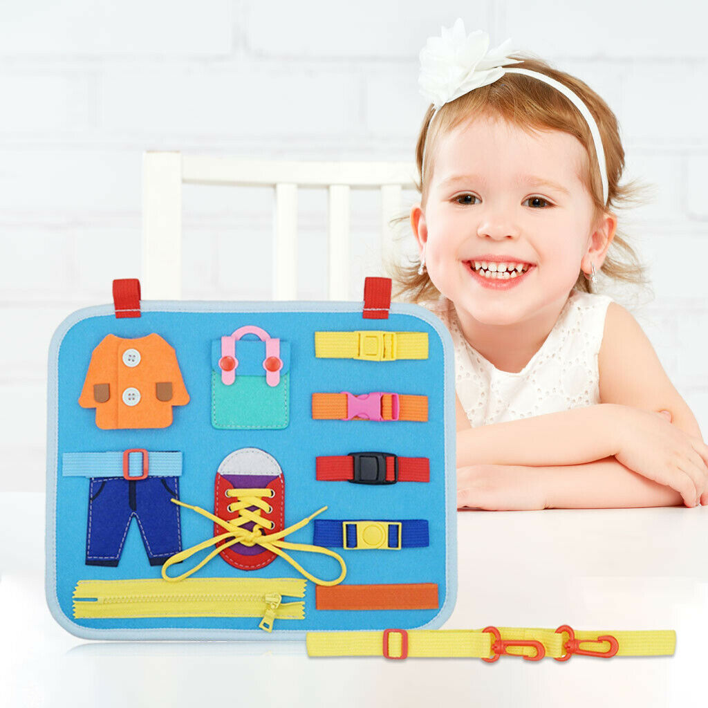 Felt Cloth Busy Board Montessori Dress Skills Practical Skill Sensory Toys