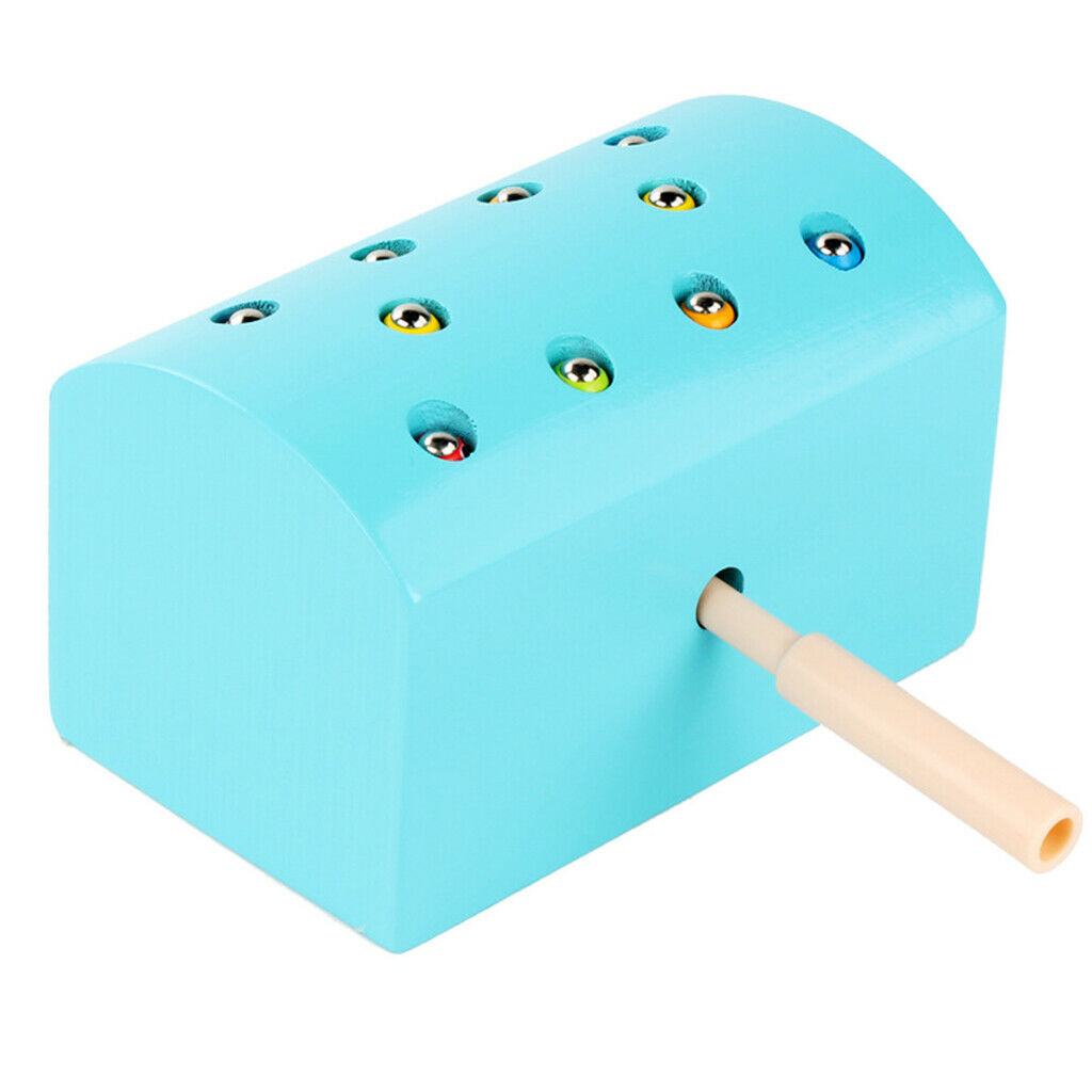 Wooden Magnetic Catch Insects Pretend Fishing Game Toys Kids Baby Toddler