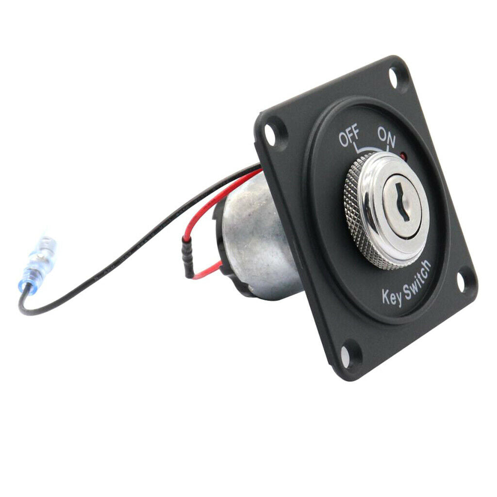 Car Auto DC 12V Single Ignition Switch Panel With Keys Engine Start ON-OFF