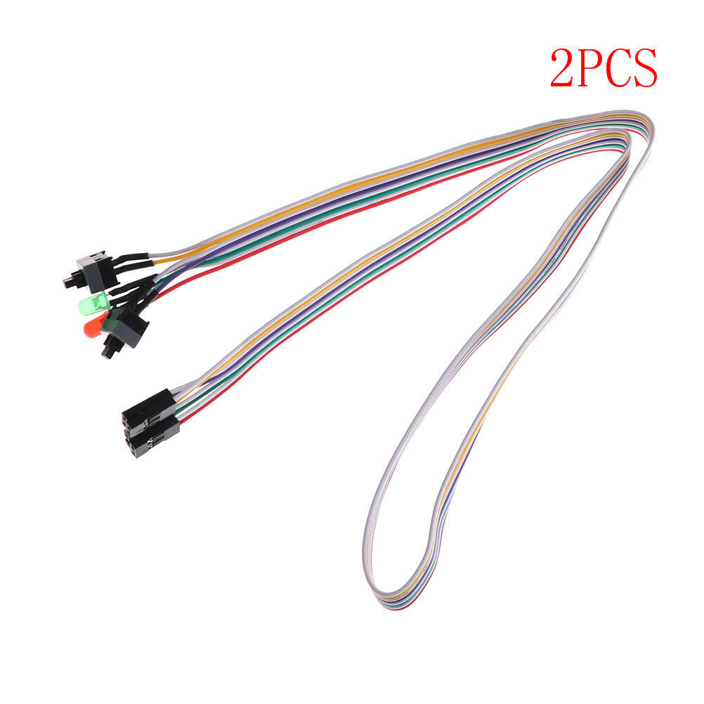 2pcs 65cm Long Power Button Switch Cable for PC Reset Compute.l8