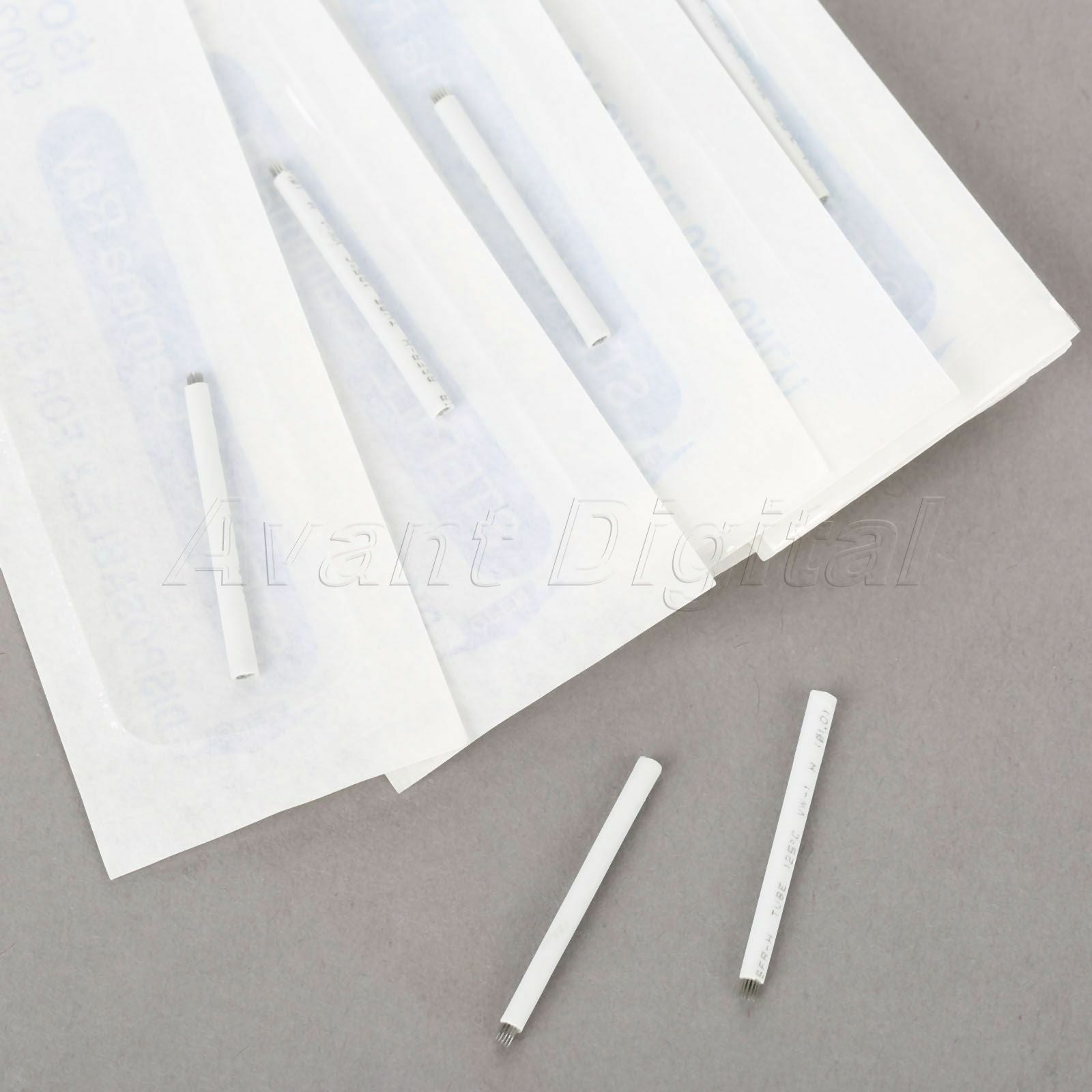 10pcs Stainless Steel Microblading Eyebrow Pen Needle Pen 18pin Round Fog Tattoo