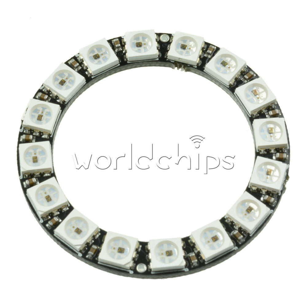 2PCS WS2812B 5050 RGB LED Ring 16Bit RGB LED + Integrated Driver 45mm forArduino