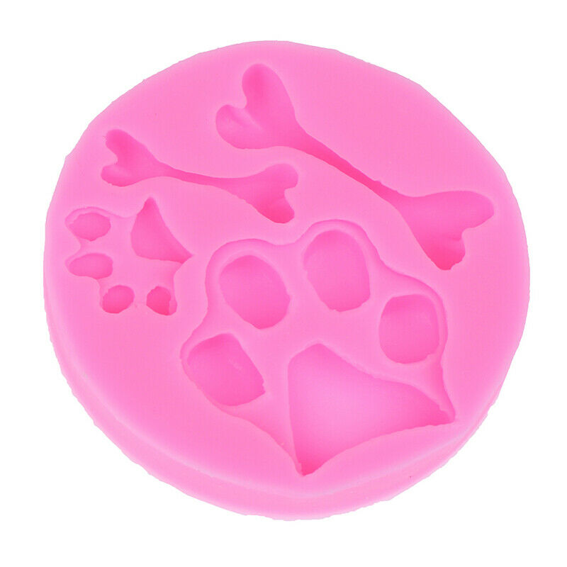 Dog foot bone shape silicone mold fondant chocolate cake decoration mold .l8