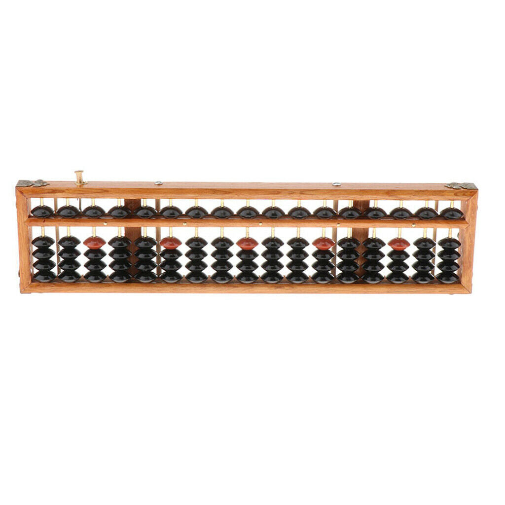 Wooden 17 Column Math Abacus Counting Learning Aid Educational Toys Black