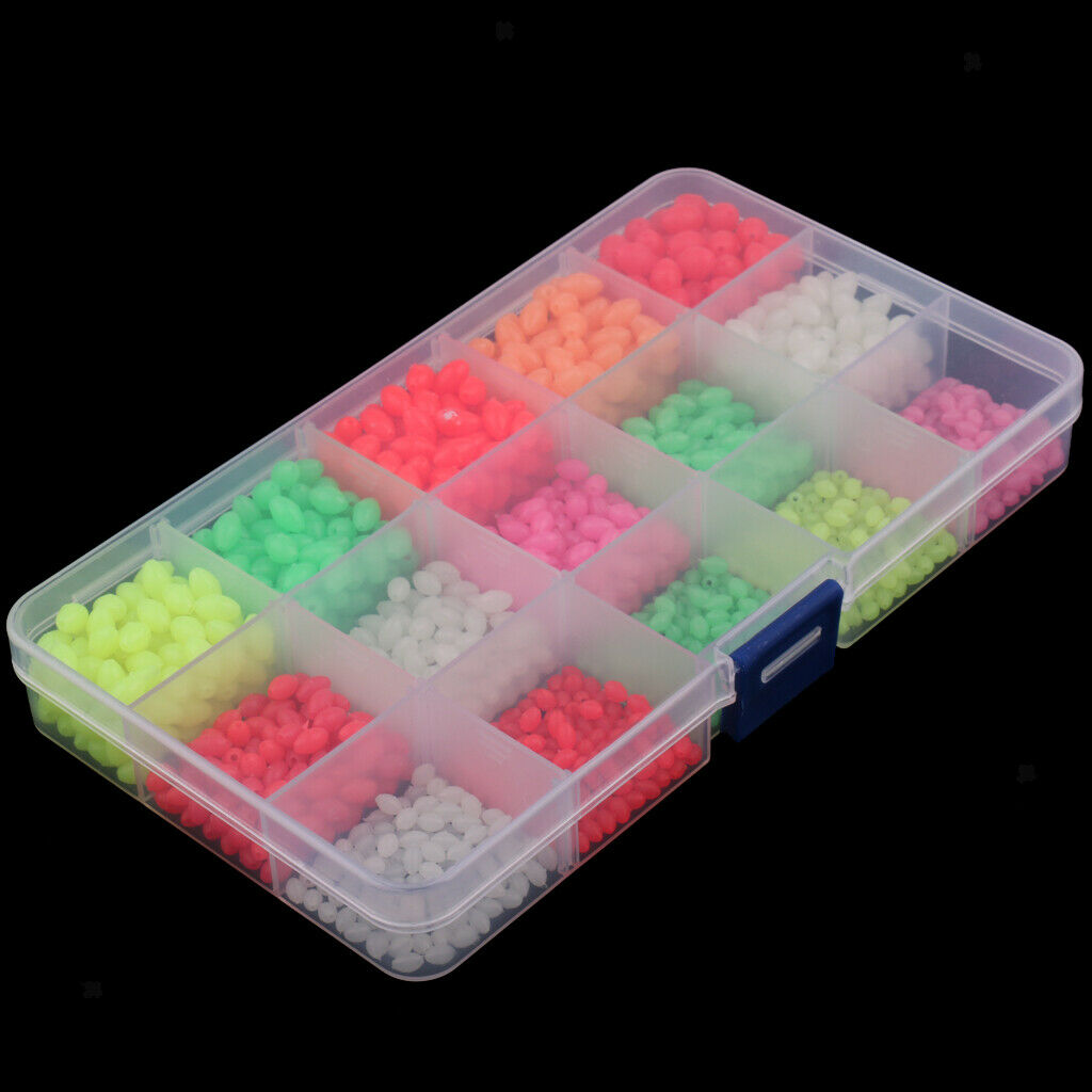 Fishing Lure Beads Luminous Colorful Oval Round Shaped Fishing Lures Beads In