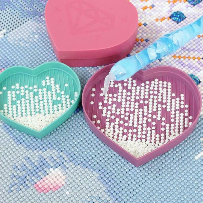 Diamond Painting Plate Tray Set with Diamond Painting Pens Tweezers Roller Glue