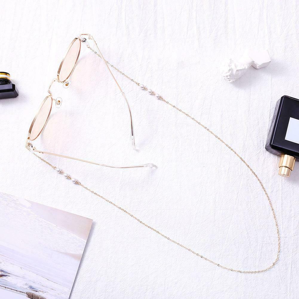 Sunglasses Strap Necklace Eyeglass Lanyard Chain 3 Beads Women Men Jewelry