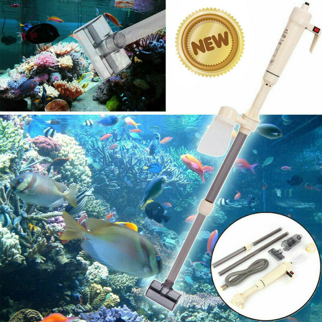 Electric Aquarium Gravel Cleaner Fish Tank Washer Water Changer Pump Filter New