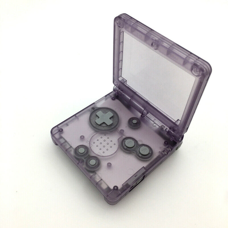 New Transparent Purple Housing Case Cover For Gameboy Advance SP GBA SP Shell