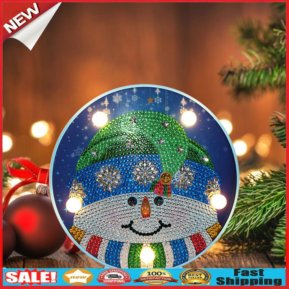 DIY LED Special Shaped Diamond Painting Cross Stitch Modeling Lamp Decor @
