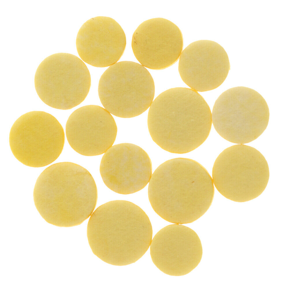 4 Pack Finest 10/9/8mm Dia Piccolos Pads Mats Yellow Woodwind Accessory