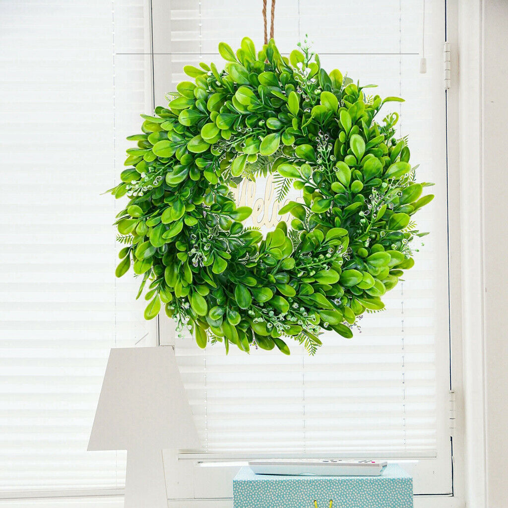23cm Boxwood Wreath Wedding Hanging Decoration Garland Spring Home Decor