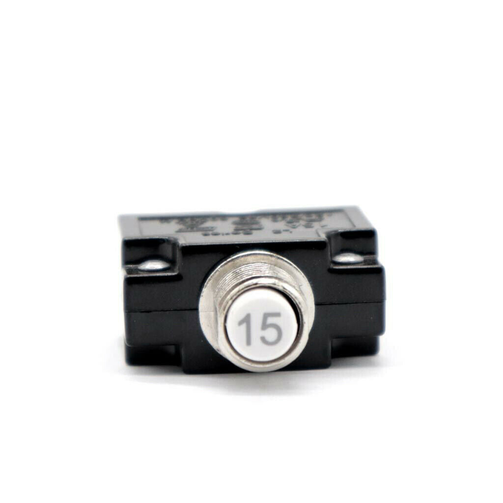 Universal Marine Boat Car Push Button Resettable Circuit Breaker (15AMP)
