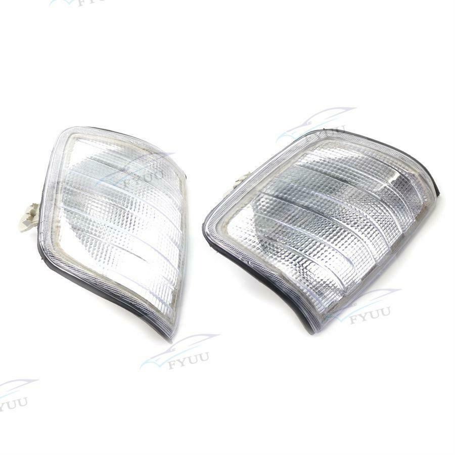 For Mercedes Benz W124 1985-95 Right + Left Clear Corner Light Turn Signal Light