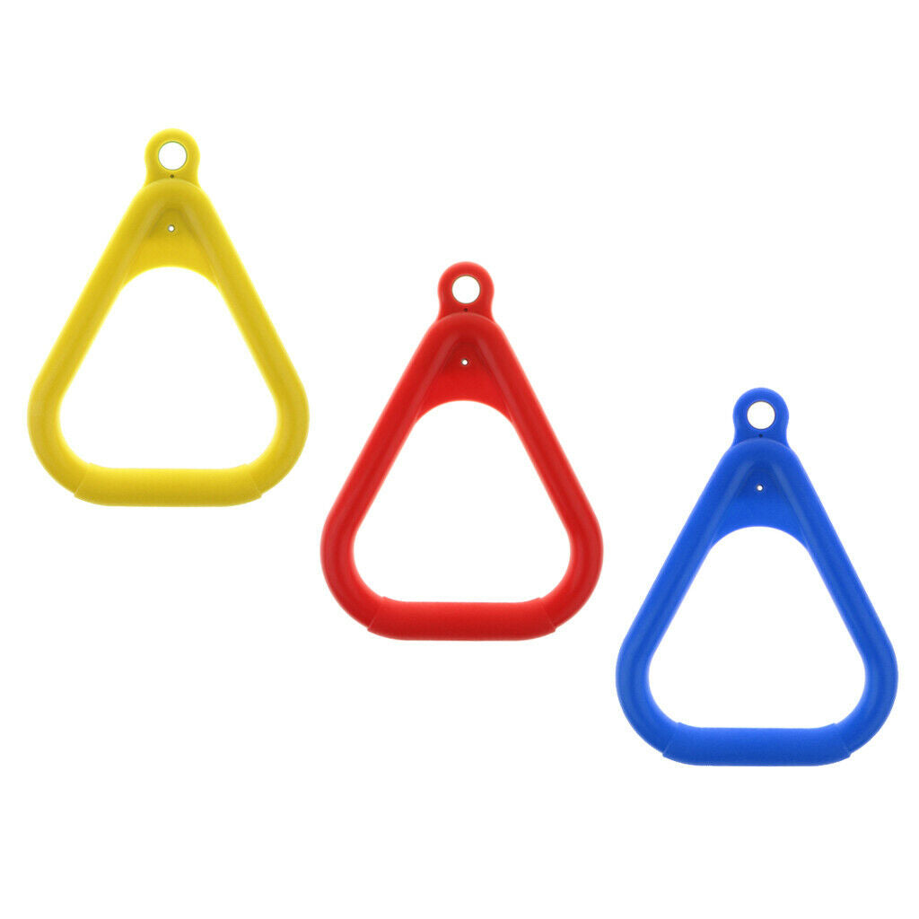 3pcs Outdoor Trapeze Gym Rings Plastic  Swing Replacements & Additions