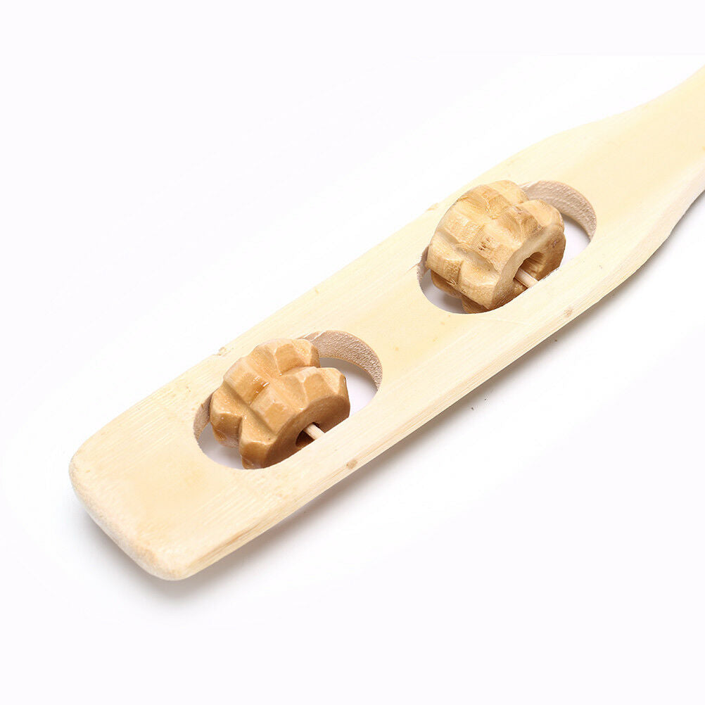 1pc Bamboo Massager Back Scratcher Wooden Body Roller Stick Back Scratche.l8