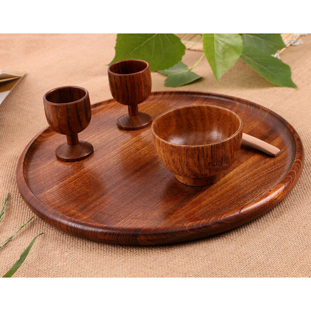 Natural Wooden Goblet Red Wine Cup Beer Mug Party Groomsmen Brown Gift Free