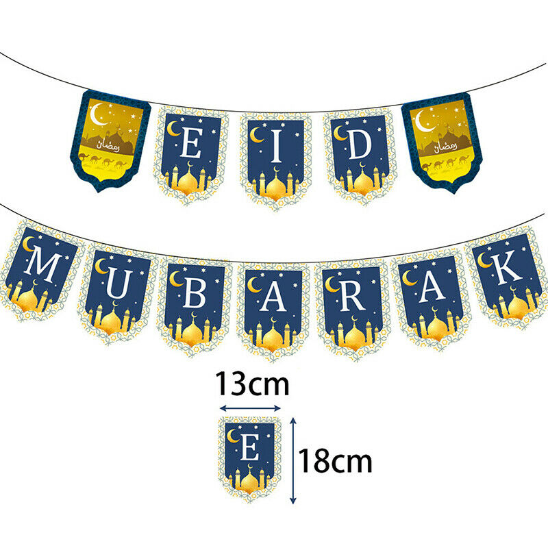 Eid Mubarak Banner Ramadan Mubarak Muslim Banner Party Suppli.l8