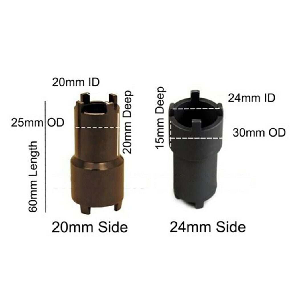 BLACK 20mm & 24mm LOCK NUT SOCKET TOOL for MANY