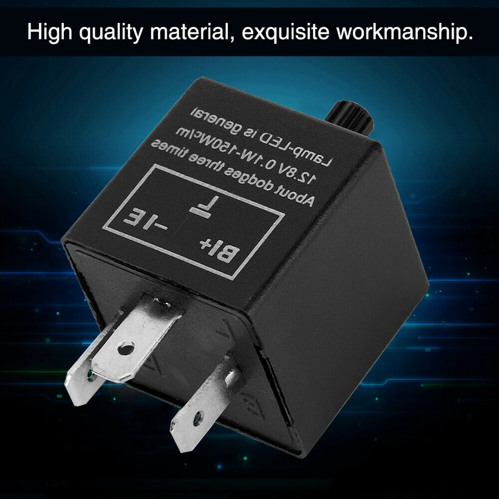 3 Pin 12V Flasher Relay Car Turn Signal Blinker Electronic LED Light Motorcycle