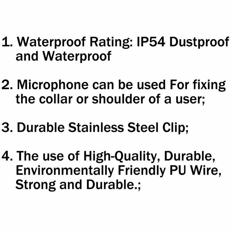 1X K-SM06 2 Pin Handheld Waterproof Speaker MIC For Kenwood BaoFeng UV-5R AT2