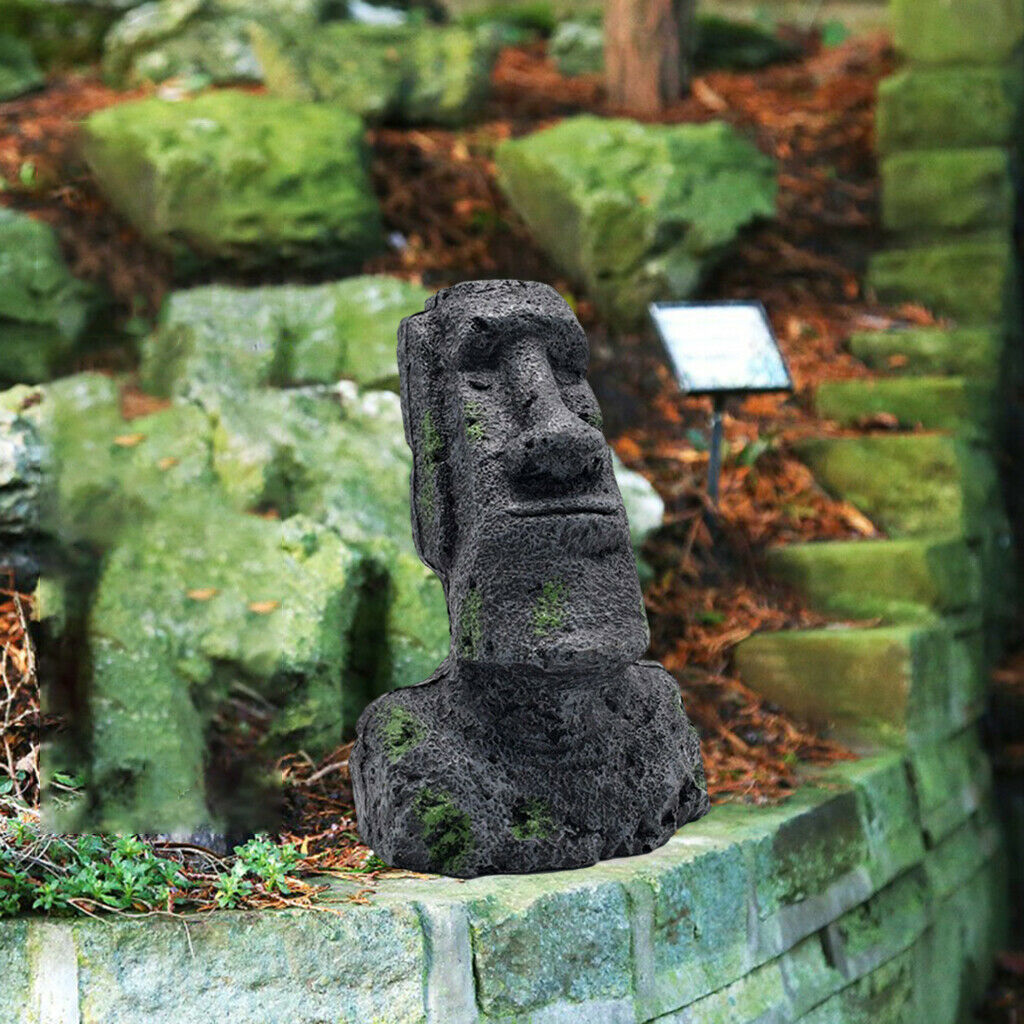 Aquarium Moai Easter Island Statues Lawn Planer Landscape Desktop Decoration