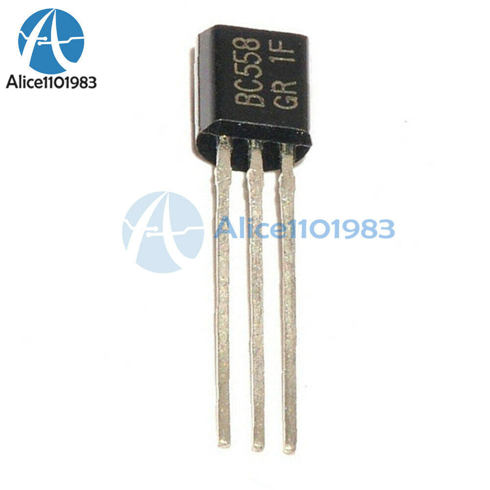 100PCS BC558 BC558B TO-92 PNP 30V 0.1A Transistor NEW