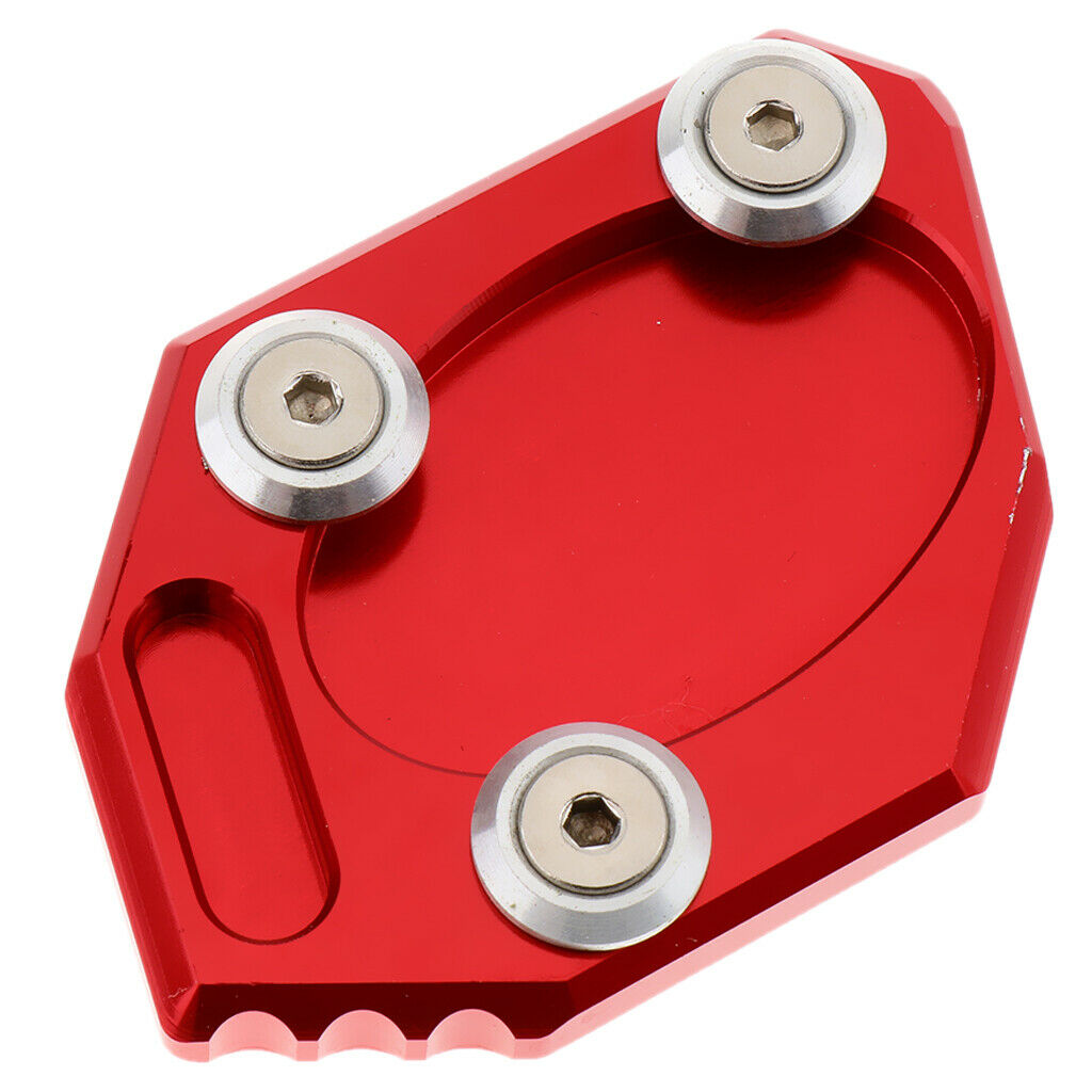 Motorcycle Kickstand Side Stand Extension Plate Pad for Kawasaki NINJA 300 Red